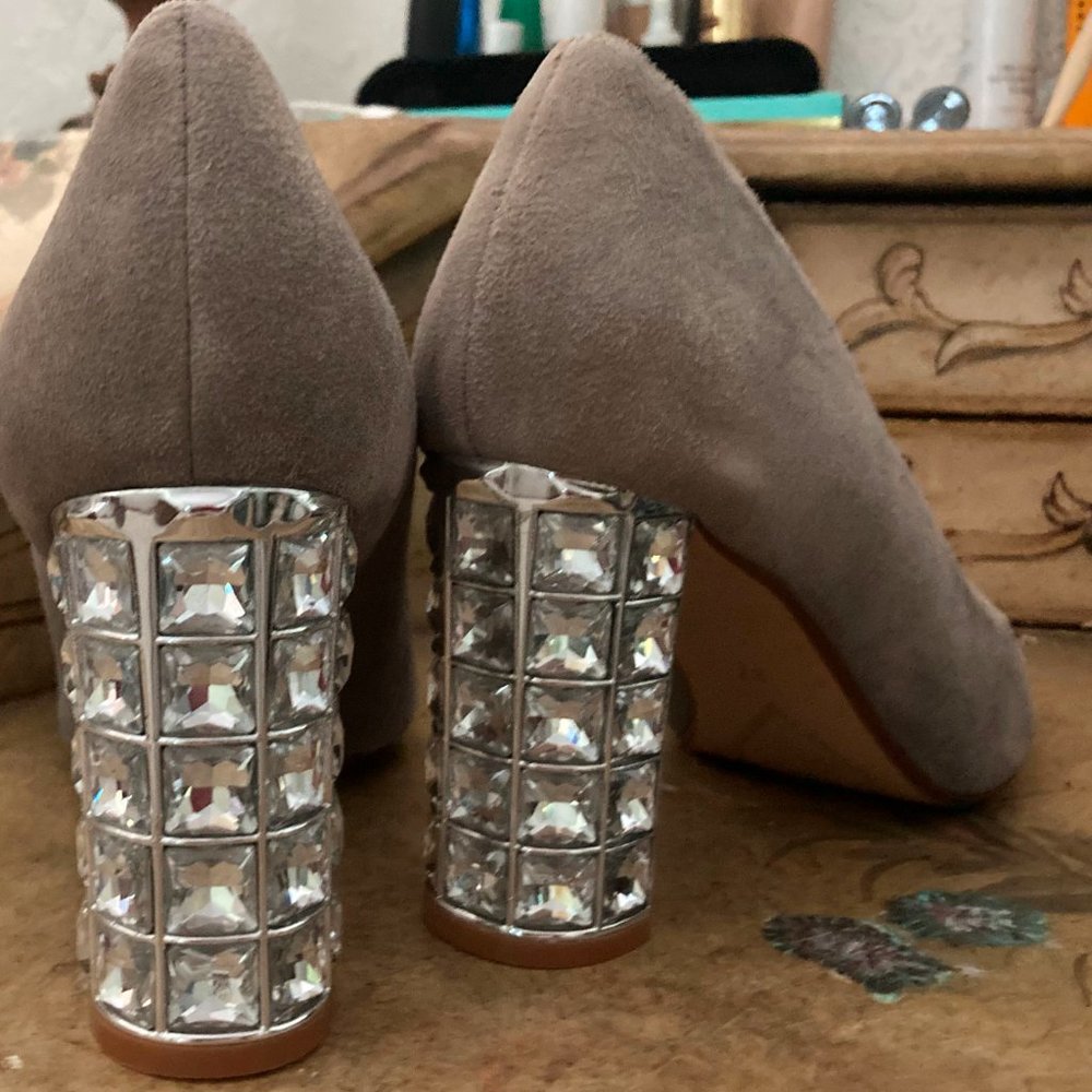 DUNE London Gray suede 3" pumps--Never worn, Size 7M
